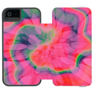 colorful tie dye iPhone SE/5/5s wallet case