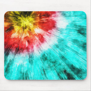 Colorful Tie Dye Mouse Pad