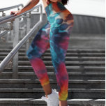Colorful Tie Dye Multi-color Leggings<br><div class="desc">This design may be personalized by choosing the Edit Design option. You may also transfer onto other items. Contact me at colorflowcreations@gmail.com or use the chat option at the top of the page if you wish to have this design on another product or need assistance. See more of my designs...</div>