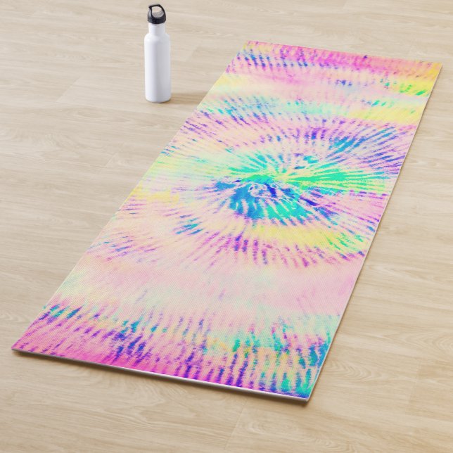Colorful Tie Dye Neon Summer  Yoga Mat (In Situ)
