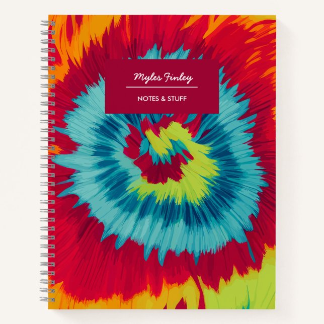 Colorful Tie-Dye Notebook (Front)