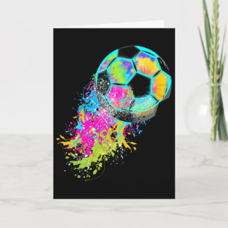 Colorful Tie Dye Soccer Ll  Card