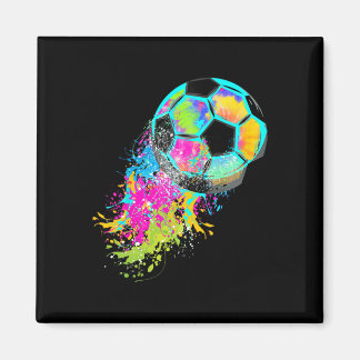 Colorful Tie Dye Soccer Ll  Magnet