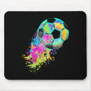 Colorful Tie Dye Soccer Ll Mouse Pad