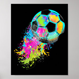 Colorful Tie Dye Soccer Ll  Poster