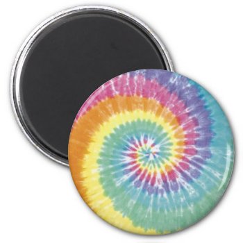 Colorful Tie Dye Spiral Magnet by astralcity at Zazzle
