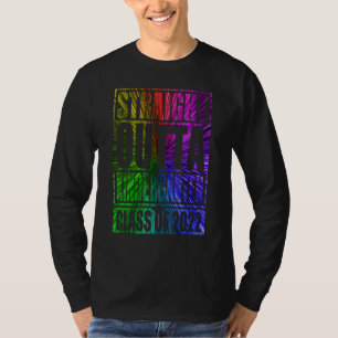 Colorful Tie Dye Straight Outta Kindergarten Gradu T-Shirt