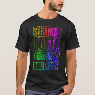 Colorful Tie Dye Straight Outta Kindergarten Gradu T-Shirt