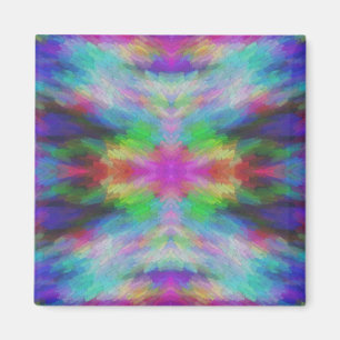 Colorful Tie Dye Style Art Magnet