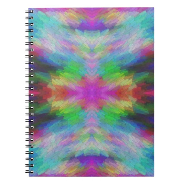 Colorful Tie Dye Style Art Notebook (Front)