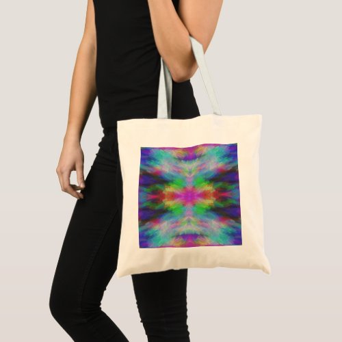 Colorful Tie Dye Style Art Tote Bag