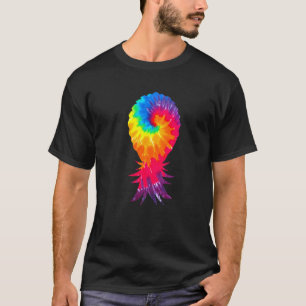 Colorful Tie Dye Swinger Upside Down Pineapple T-Shirt