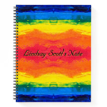 Colorful Tie Dye Texture Custom Name Journal