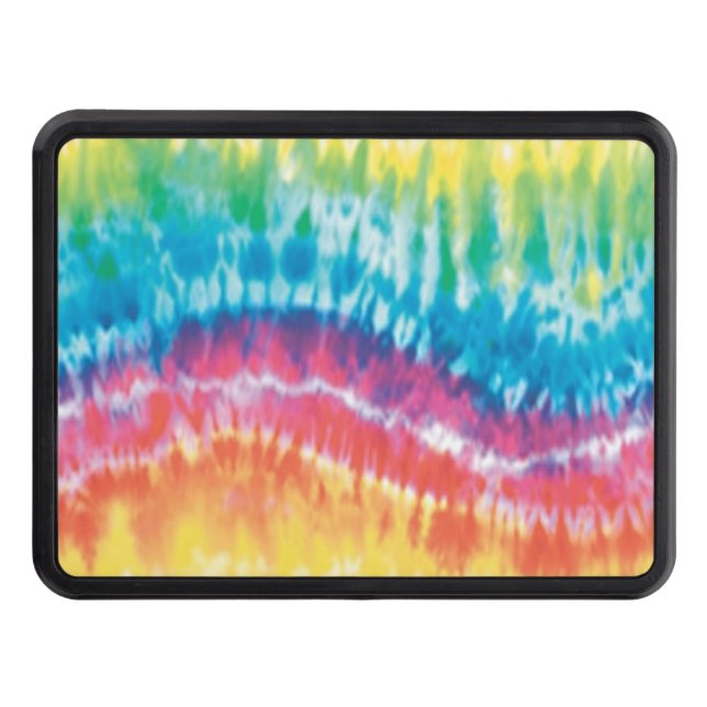 Colorful Tie Dye Trailer Hitch Cover (Front)