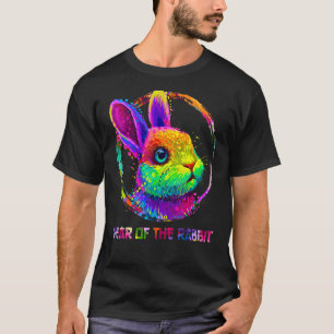 Colorful Tie Dye Year of the Rabbit Happy New Year T-Shirt