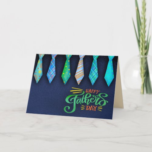 Colorful Tie Fatherâs Day Dad Inspirivity Card