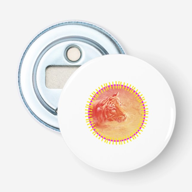 Colorful Tiger Bottle Opener (Front)