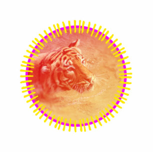 Colorful Tiger Cutout