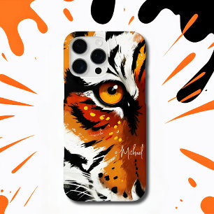 Colorful Tiger Face Close Up Phone / iPad case
