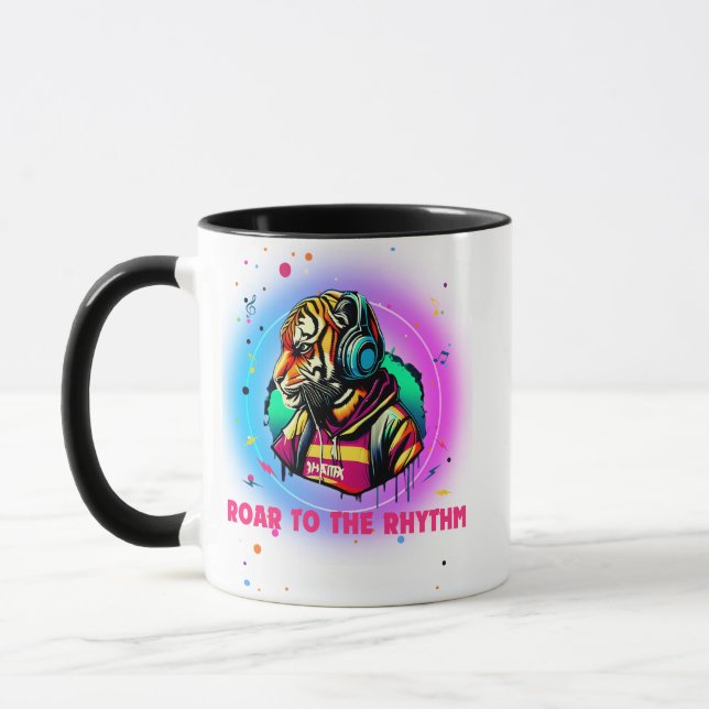 Colorful Tiger Face Mug (Left)