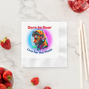 Colorful Tiger Face Napkins