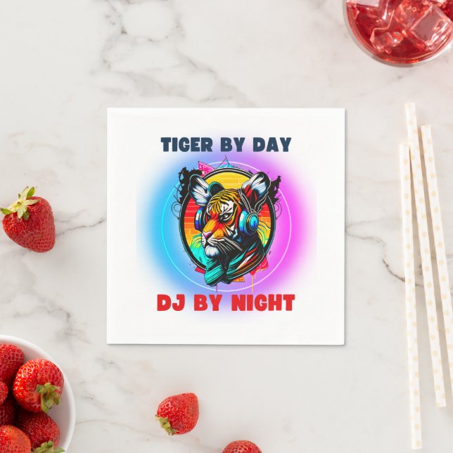 Colorful Tiger Face  Napkins (Insitu)