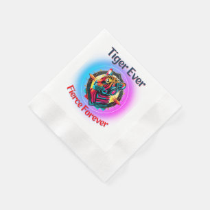 Colorful Tiger Face Napkins