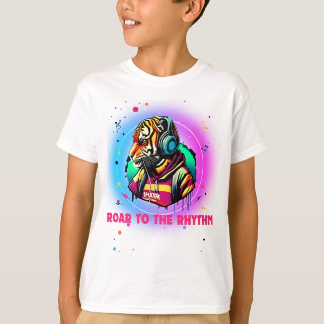 Colorful Tiger Face T-Shirt (Front)