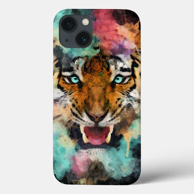 Colorful Tiger Head  Case-Mate iPhone Case (Back)