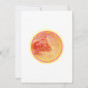 Colorful Tiger Holiday Card