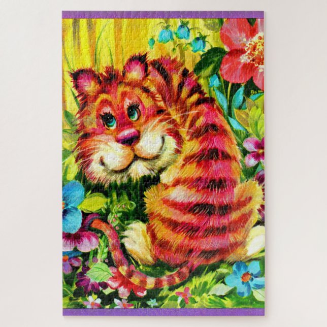 colorful tiger jigsaw puzzle (Vertical)