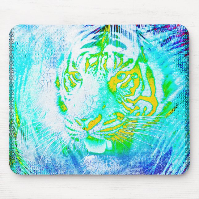 Colorful Tiger Mouse Pad (Front)