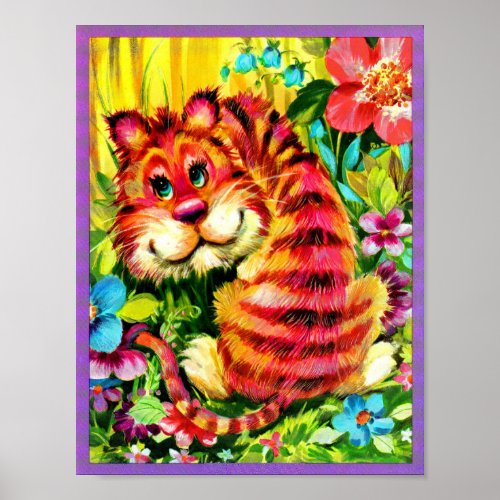 colorful tiger poster