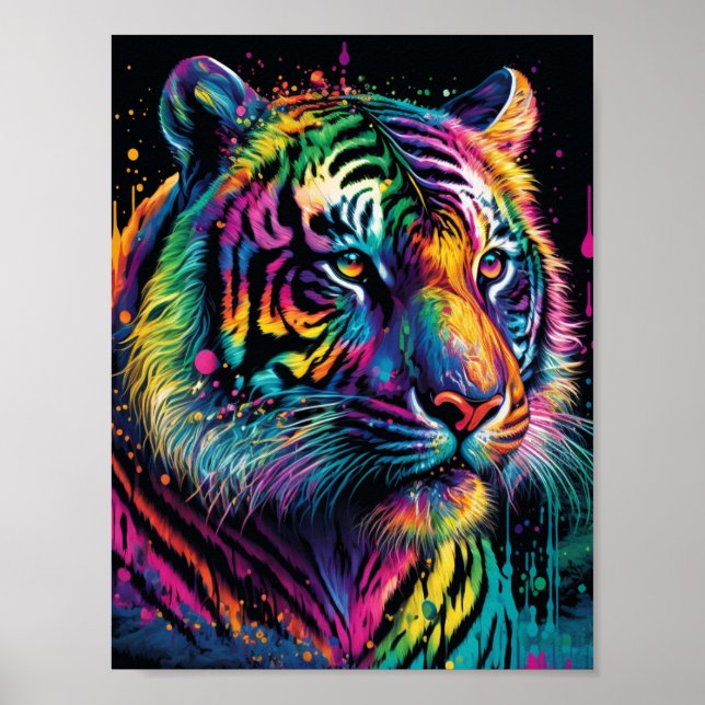 Colorful Tiger Poster (Front)