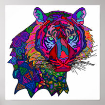 Colorful Tiger Print