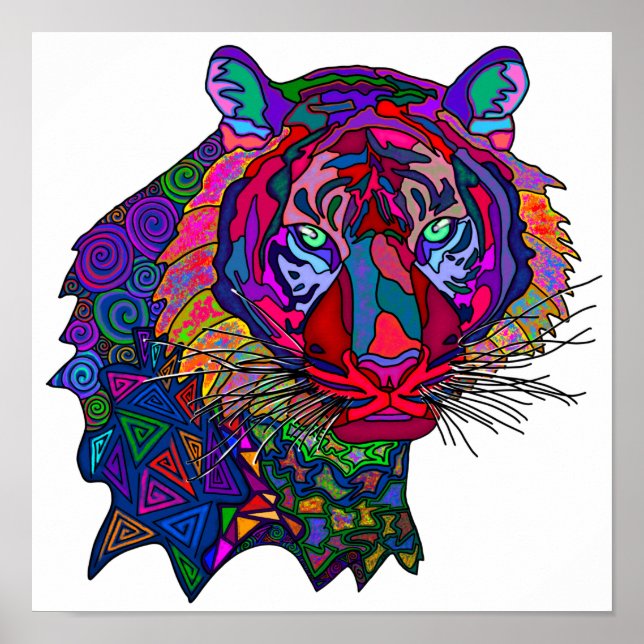 Colorful Tiger Print (Front)