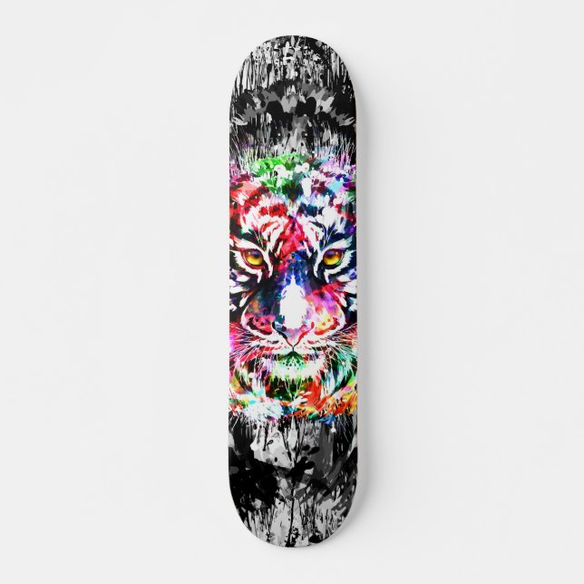 Colorful Tiger Skateboard Deck - Tiger (Front)