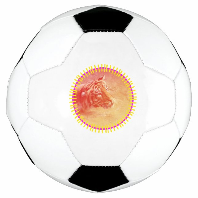 Colorful Tiger Soccer Ball (Front)