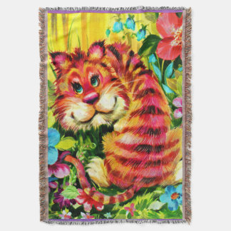 colorful tiger throw blanket