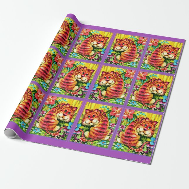 colorful tiger wrapping paper (Unrolled)