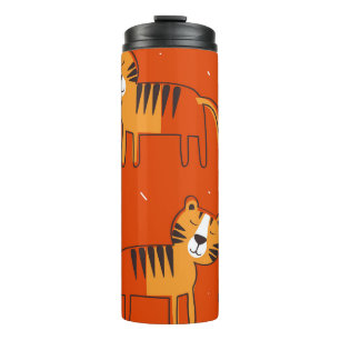Colorful Tigers Hand Drawn Decor Thermal Tumbler