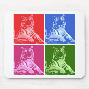Colorful Tigers Mouse Pad