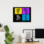 Colorful Tigers Poster (Home Office)