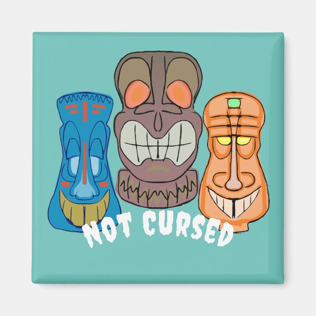 Colorful Tiki Head  Magnet (Front)