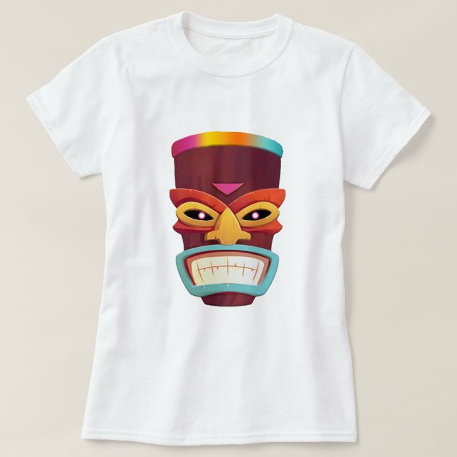 Colorful Tiki  T-Shirt (Design Front)