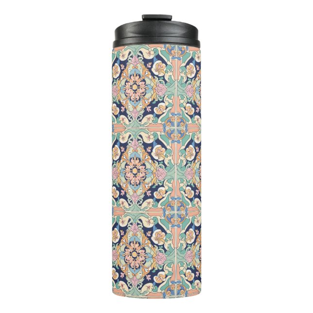 Colorful Tile Design Thermal Tumbler (Front)