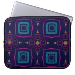 Colorful Tile illustration. Fashion Geometric Orna Laptop Sleeve