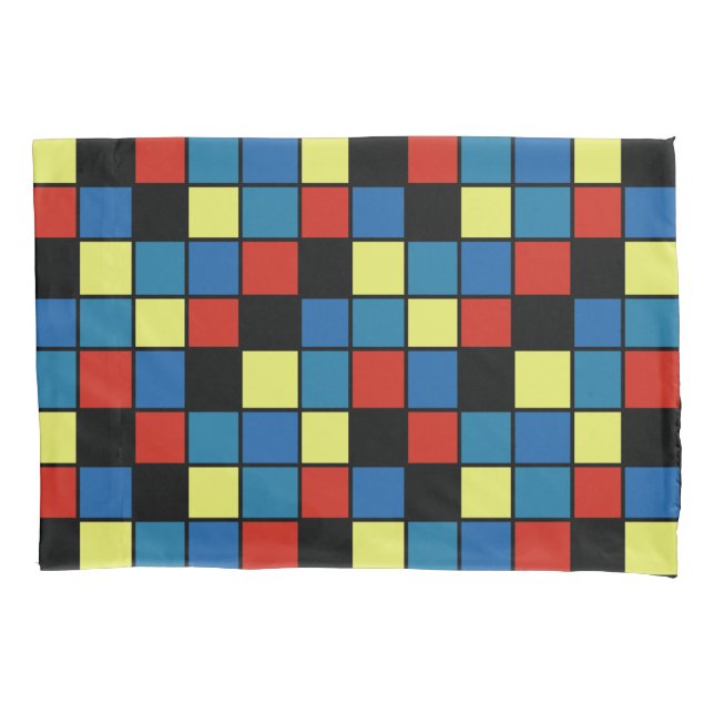 Colorful Tile Pattern Pillow Case (Front)
