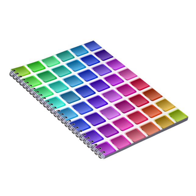 COLORFUL TILE SQUARES NOTEBOOK (Right Side)