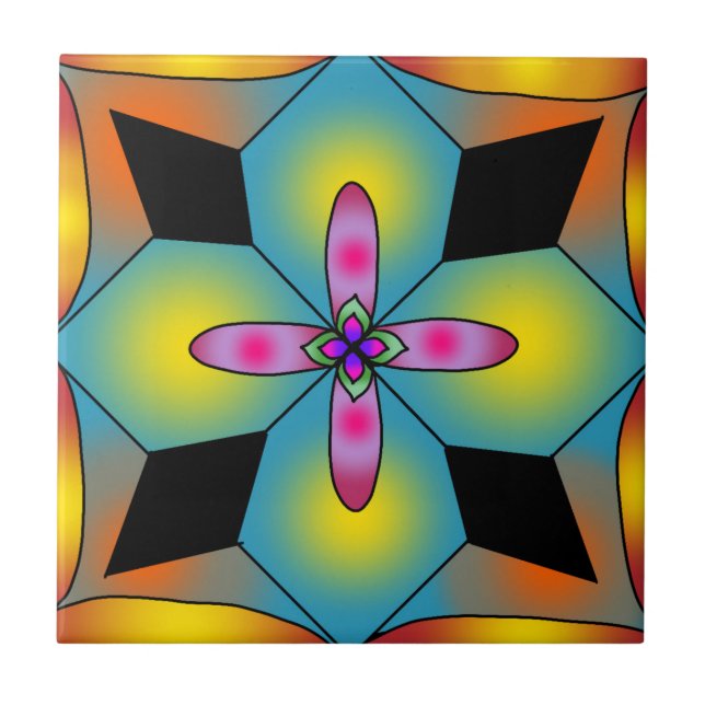 Colorful tile style mandala  (Front)